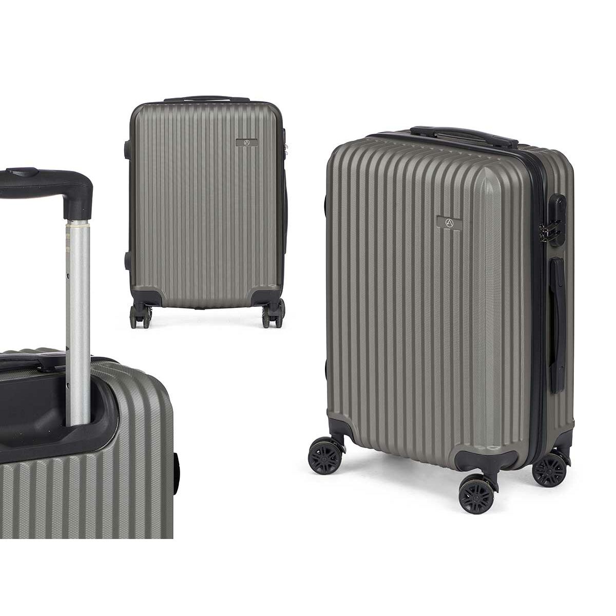 Kabinkoffert Mørke Grå 55 x 35 x 20 cm Striper